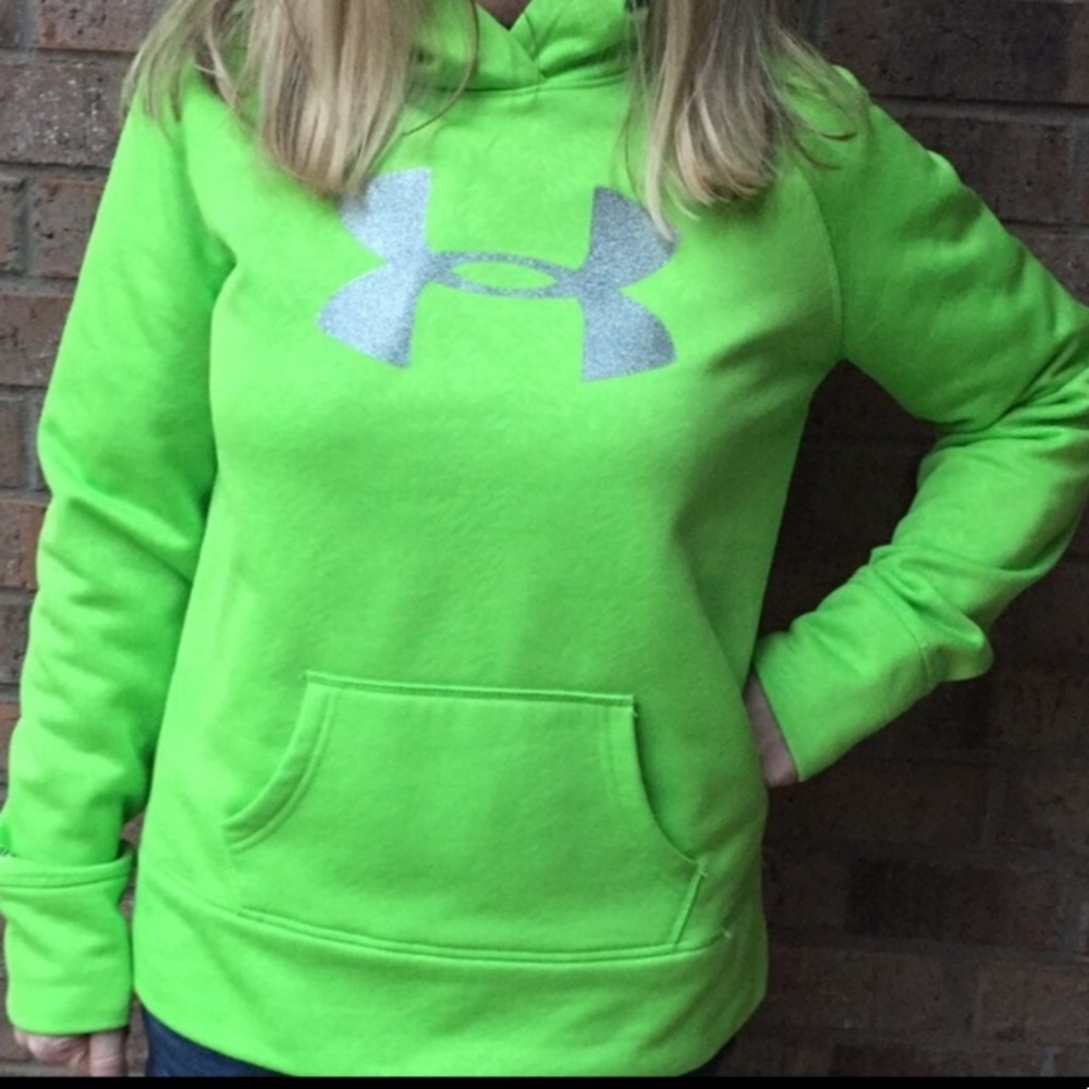 Under Armour Brigt Lime Green Sweatshirt - Picture 7 of 8